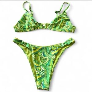 Blackbough Green Bikini Set